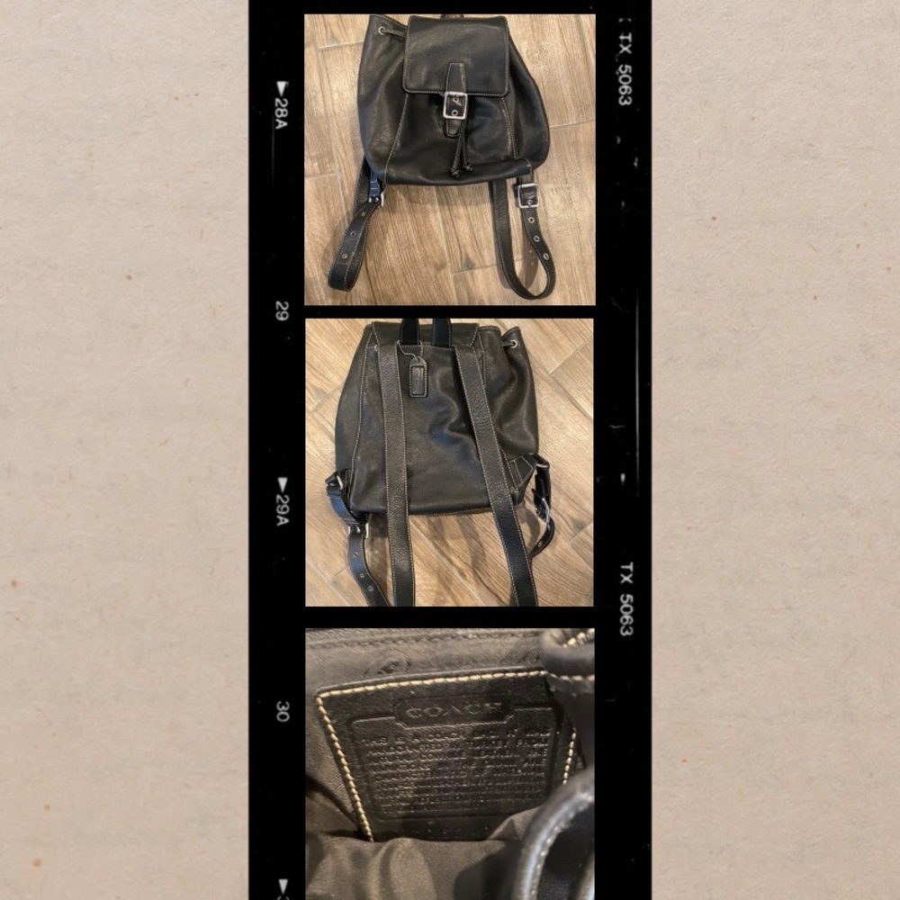 Coach leather backpack